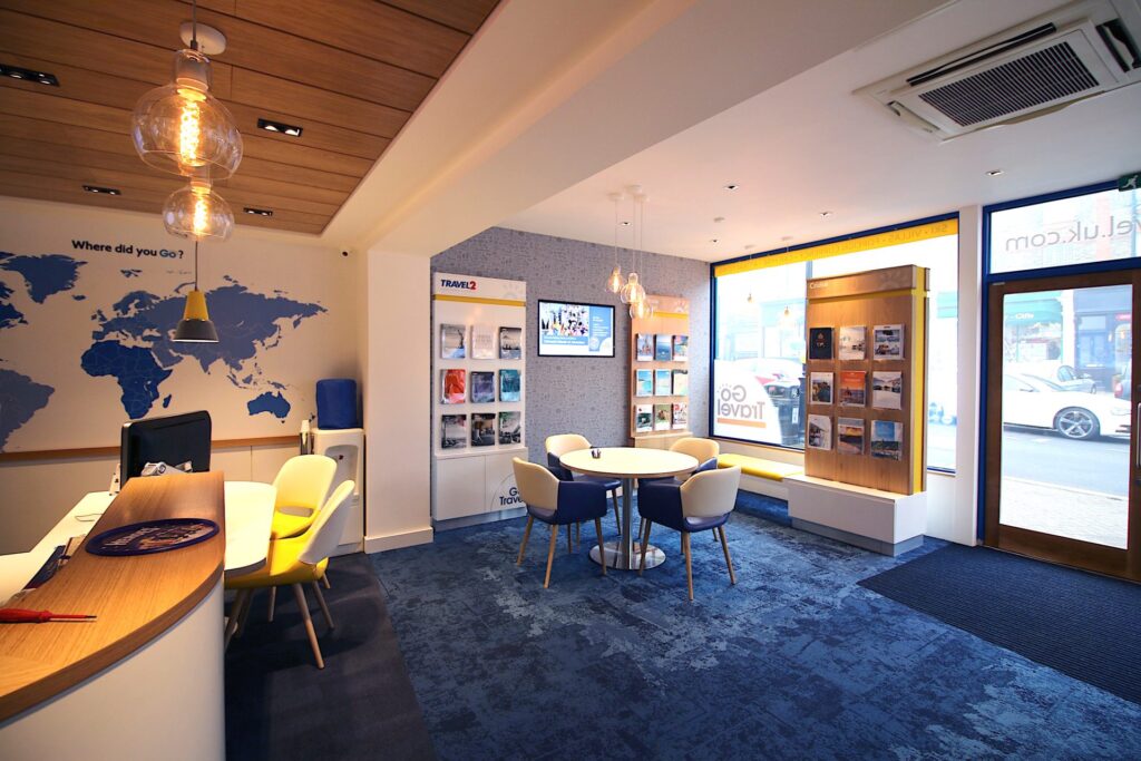 travel agency office design in pakistan